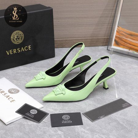 Versace La Medusa Slingback Pumps Green 34-42