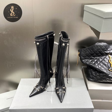 Balenciaga Cagole 90mm Boot In Black 35-40